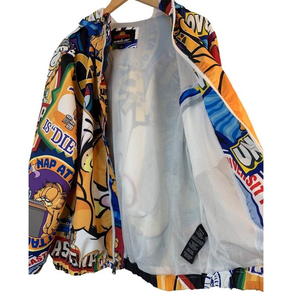 Garfield X Members Only Jacket Mesh Lining & Zip Closure Large Unisex 9042 - Picture 4 of 11